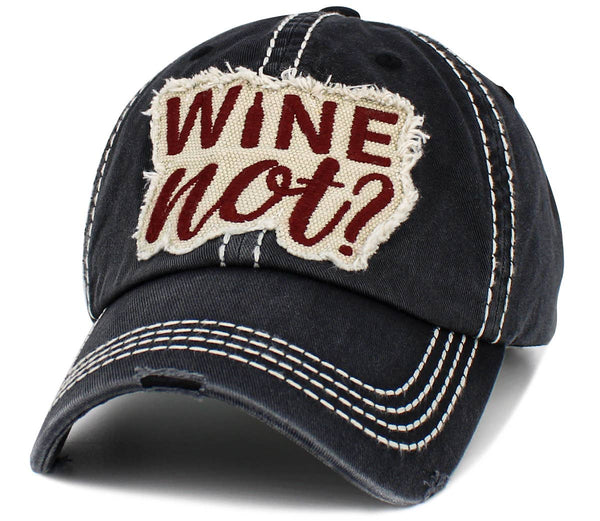 Wine Not Washed Vintage Baseball Hat