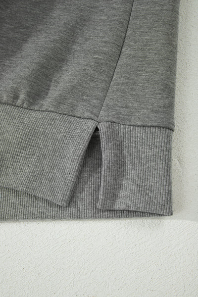 Light Grey Half Zip Polo Tee Casual Pant Set