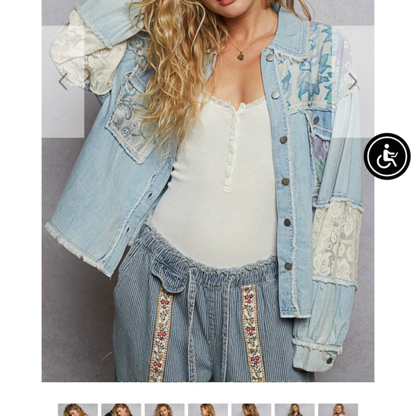Denim Multi Pattern POL Jacket