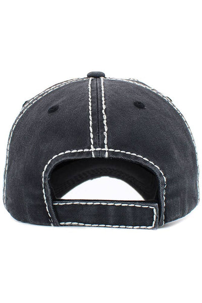WIFE MOM BOSS Washed Vintage Baseball Hats