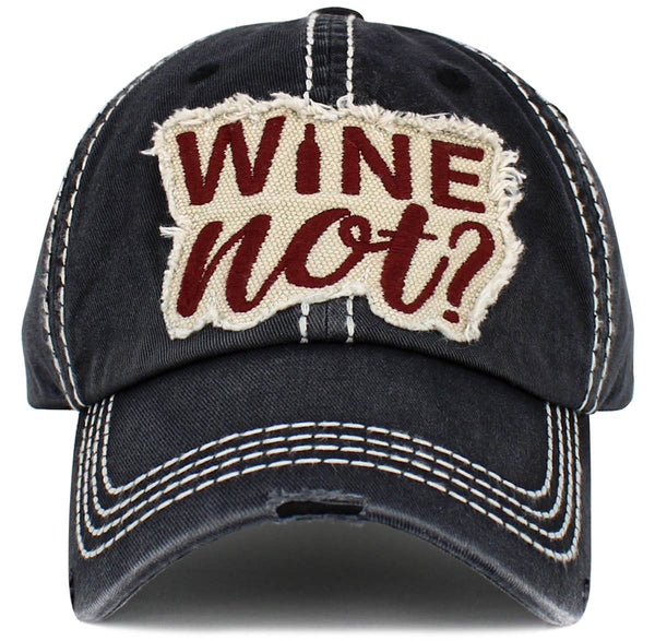 Wine Not Washed Vintage Baseball Hat